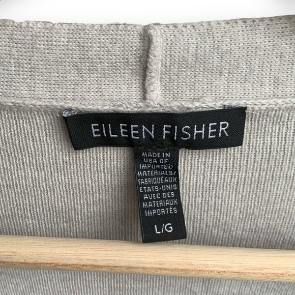 Eileen Fisher Cardigan L Pearl Cotton Silk Blend - Picture 12 of 13